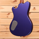 Powers Electric A-Type Hardtail electric guitar Viola Purple with mesh soundhole cover