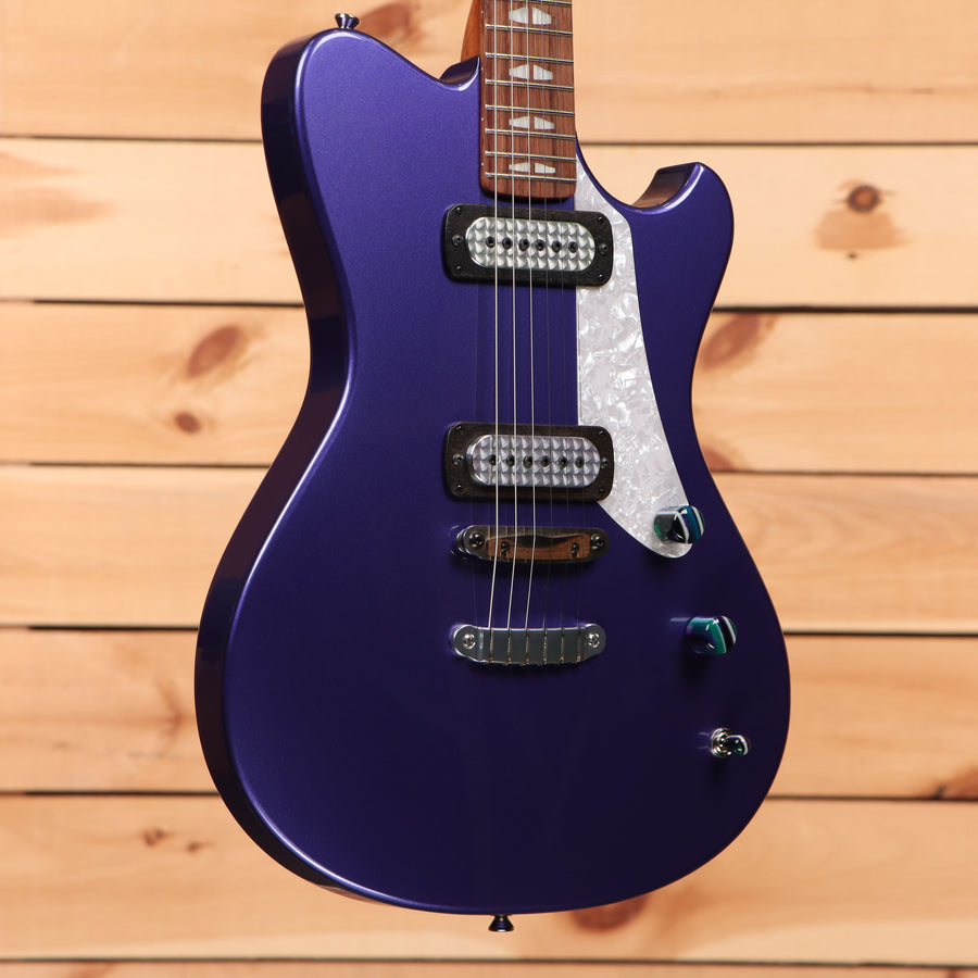 Powers A-Type Hardtail electric guitar Viola Purple with dual humbucker pickups