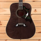 Gibson Dove Original M2M dreadnought acoustic guitar Trans Ebony with bird inlay pickguard