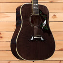 Gibson Dove Original M2M dreadnought acoustic guitar Trans Ebony with bird inlay pickguard