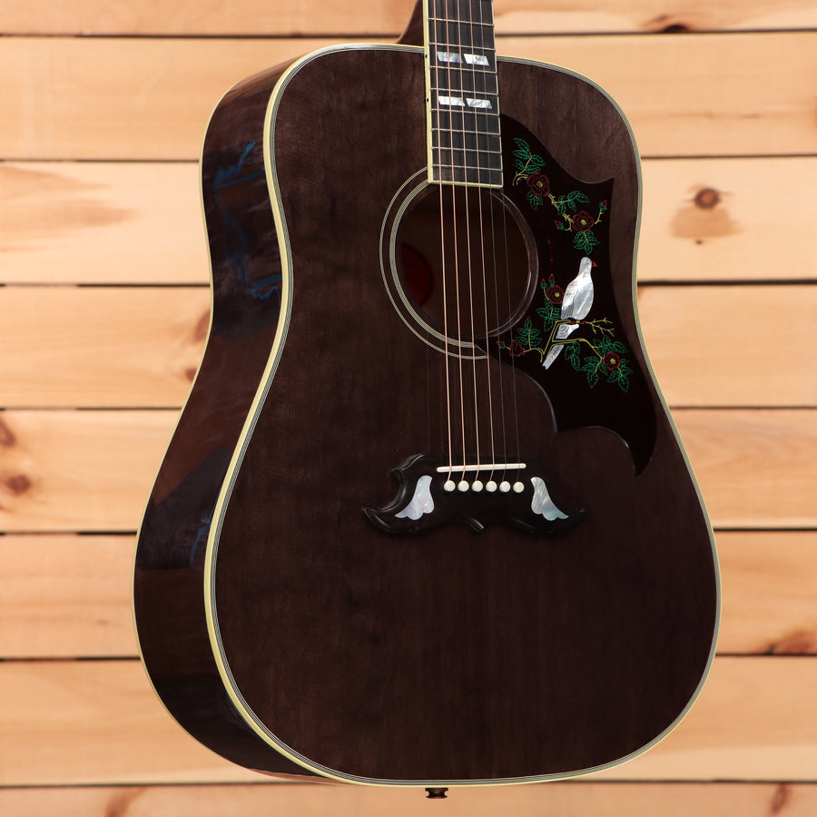 Gibson Dove Original M2M dreadnought acoustic guitar Trans Ebony with bird inlay pickguard