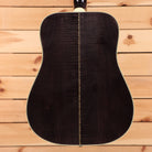 Gibson Dove Original M2M dreadnought acoustic guitar Trans Ebony with cream binding detail