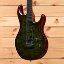 Ernie Ball Music Man Luke III HSS electric guitar Luscious Green quilted maple top with humbucker and single-coil pickups