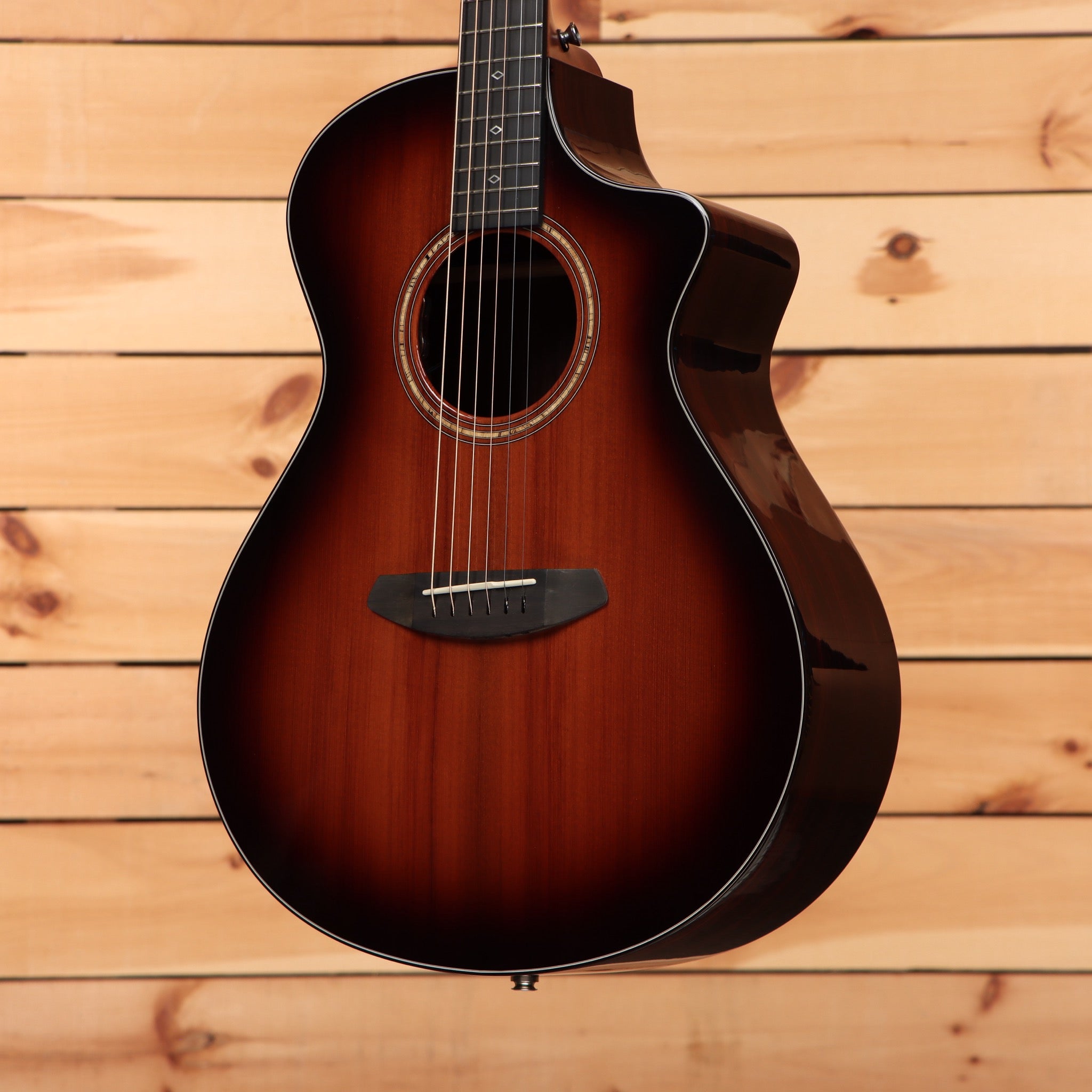 Pre-owned Breedlove Premier Concert acoustic guitar edgeburst finish with venetian cutaway