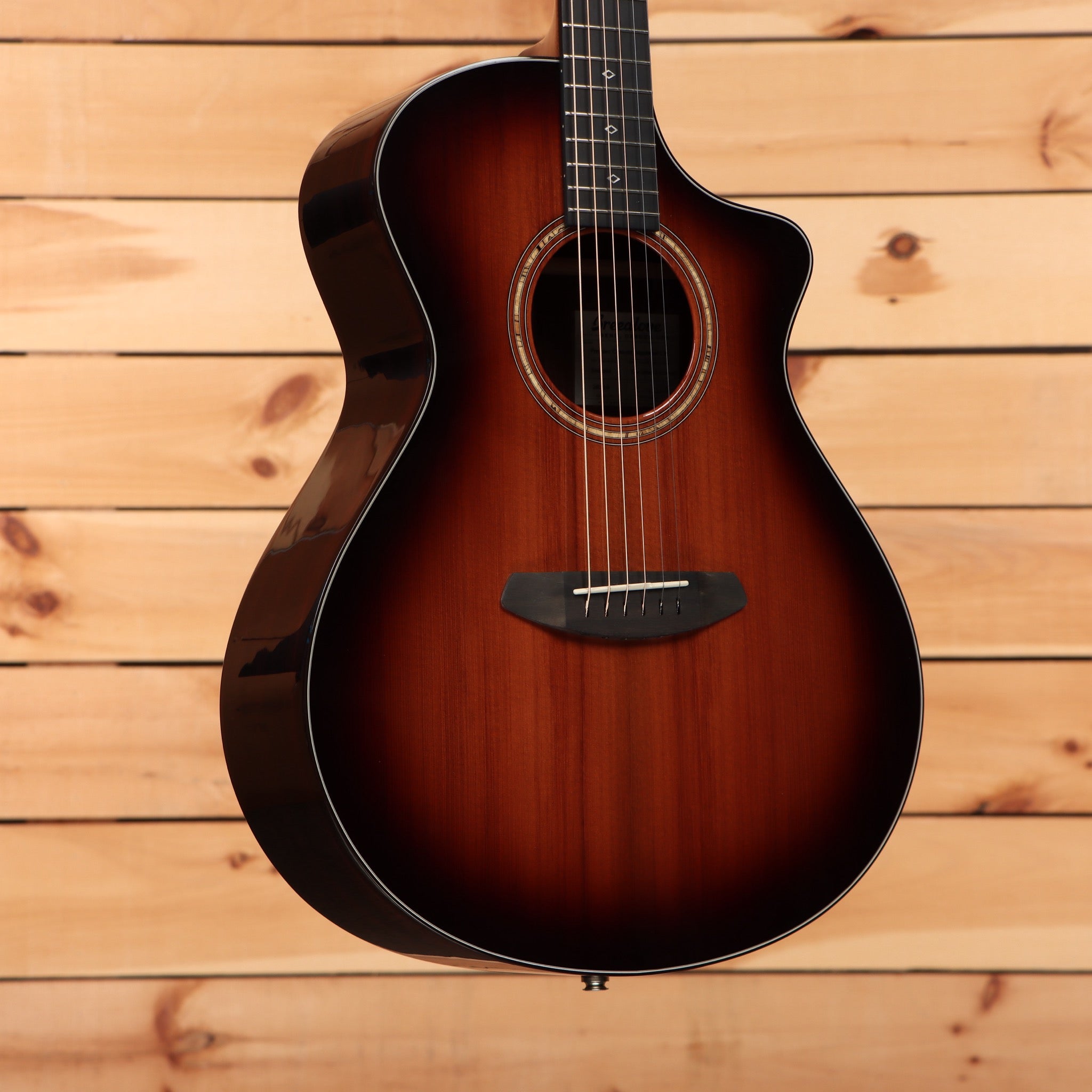Breedlove Premier Concert acoustic guitar edgeburst pre-owned with venetian cutaway