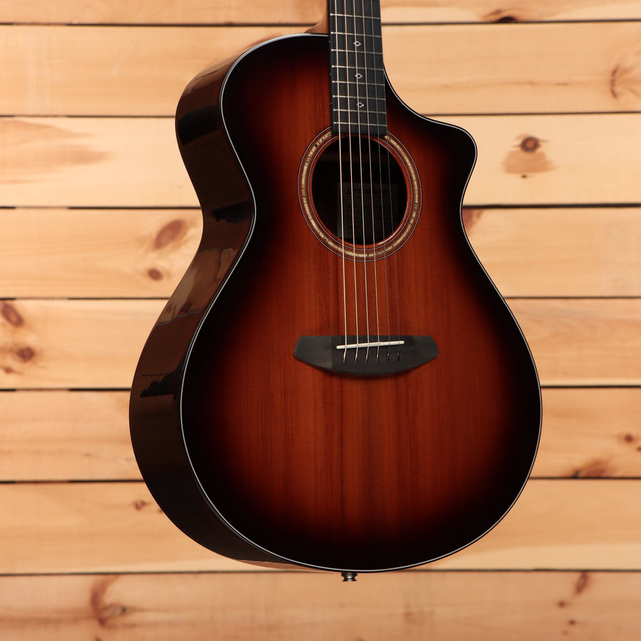 Breedlove Premier Concert acoustic guitar edgeburst pre-owned with venetian cutaway