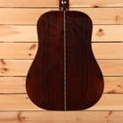 Santa Cruz D Model dreadnought acoustic guitar natural finish with bookmatched rosewood back and herringbone center strip