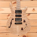 Paul Reed Smith Private Stock Special semi-hollow electric guitar Natural Whitewash Black Grainfill with f-holes and humbucker pickups