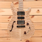 Paul Reed Smith Private Stock Special semi-hollow electric guitar Natural Whitewash Black Grainfill with f-holes and humbucker pickups