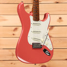 Fender Custom Shop Limited Roasted 1950s Stratocaster electric guitar Tahitian Coral with white pickguard and single-coil pickups