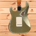Fender Custom Shop Limited Levi Perry Masterbuilt 1962 Heavy Relic Stratocaster electric guitar Super Aged Firemist Silver with white pickguard