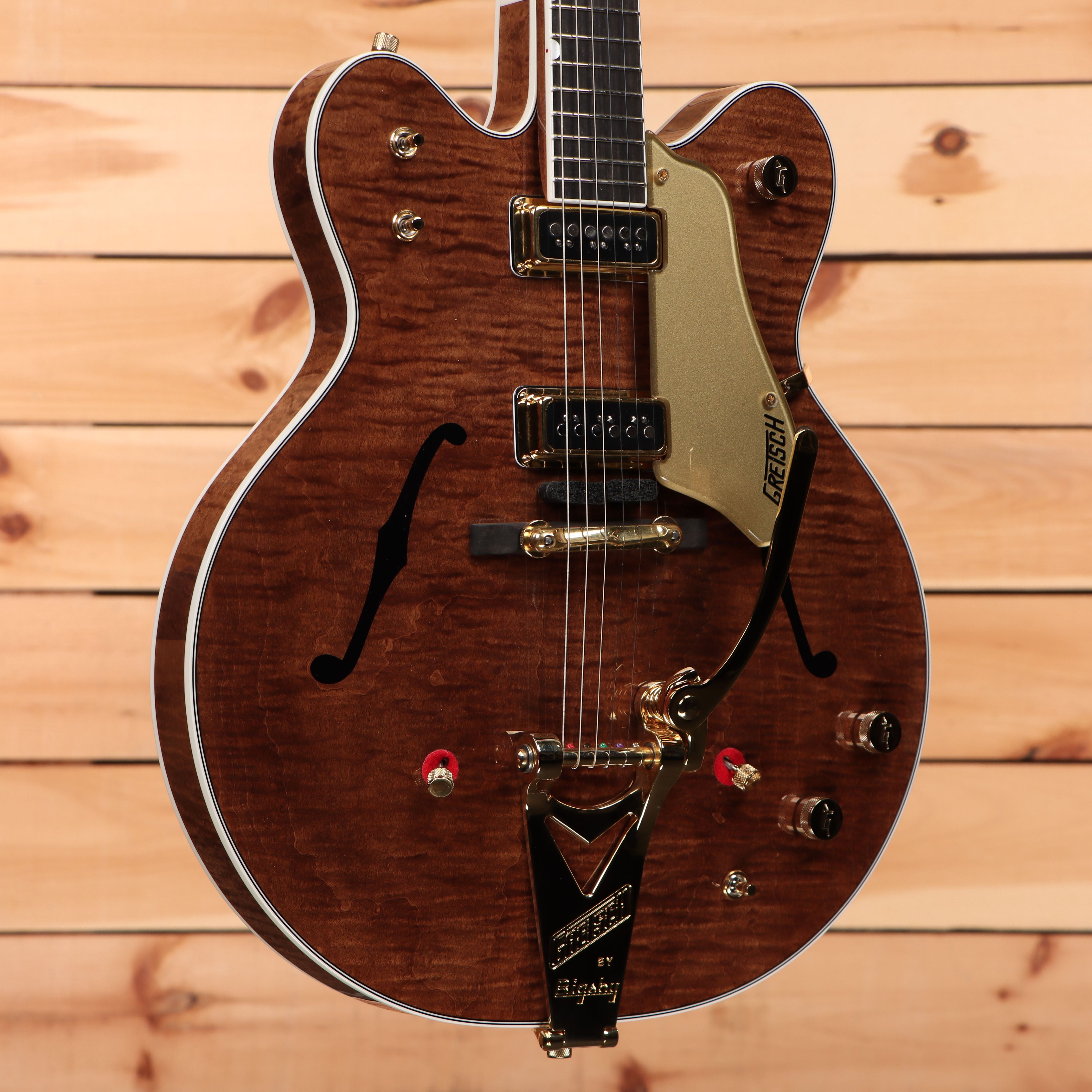 Gretsch Chad Henrichsen Masterbuilt Country Gentleman semi-hollow electric guitar walnut stain with gold hardware