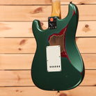 Fender Custom Shop Limited Fat 64 Stratocaster relic electric guitar Sherwood Metallic over Red Sparkle with white pickguard