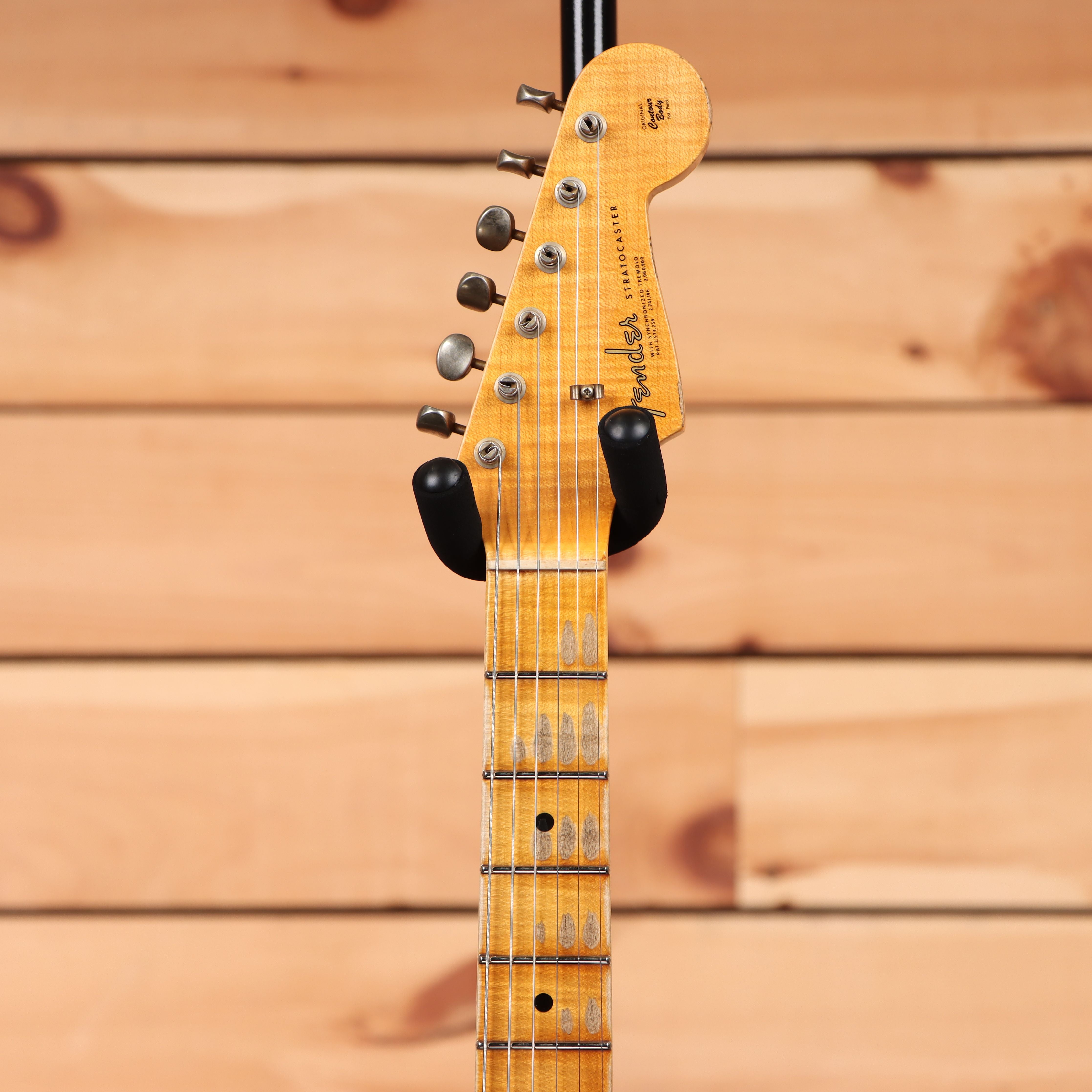 Fender Custom Shop Limited Fat '64 Stratocaster Relic electric guitar Sherwood Metallic Over Red Sparkle with maple neck