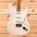 Fender Custom Shop Limited 1956 Stratocaster Journeyman Relic electric guitar super faded aged shell pink with single-coil pickups