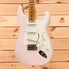 Fender Custom Shop Limited 1956 Stratocaster Journeyman Relic electric guitar Super Faded Aged Shell Pink with single-coil pickups
