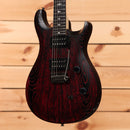 Paul Reed Smith Limited SE CE 24 electric guitar Sandblasted Red with flame maple top and dual humbuckers
