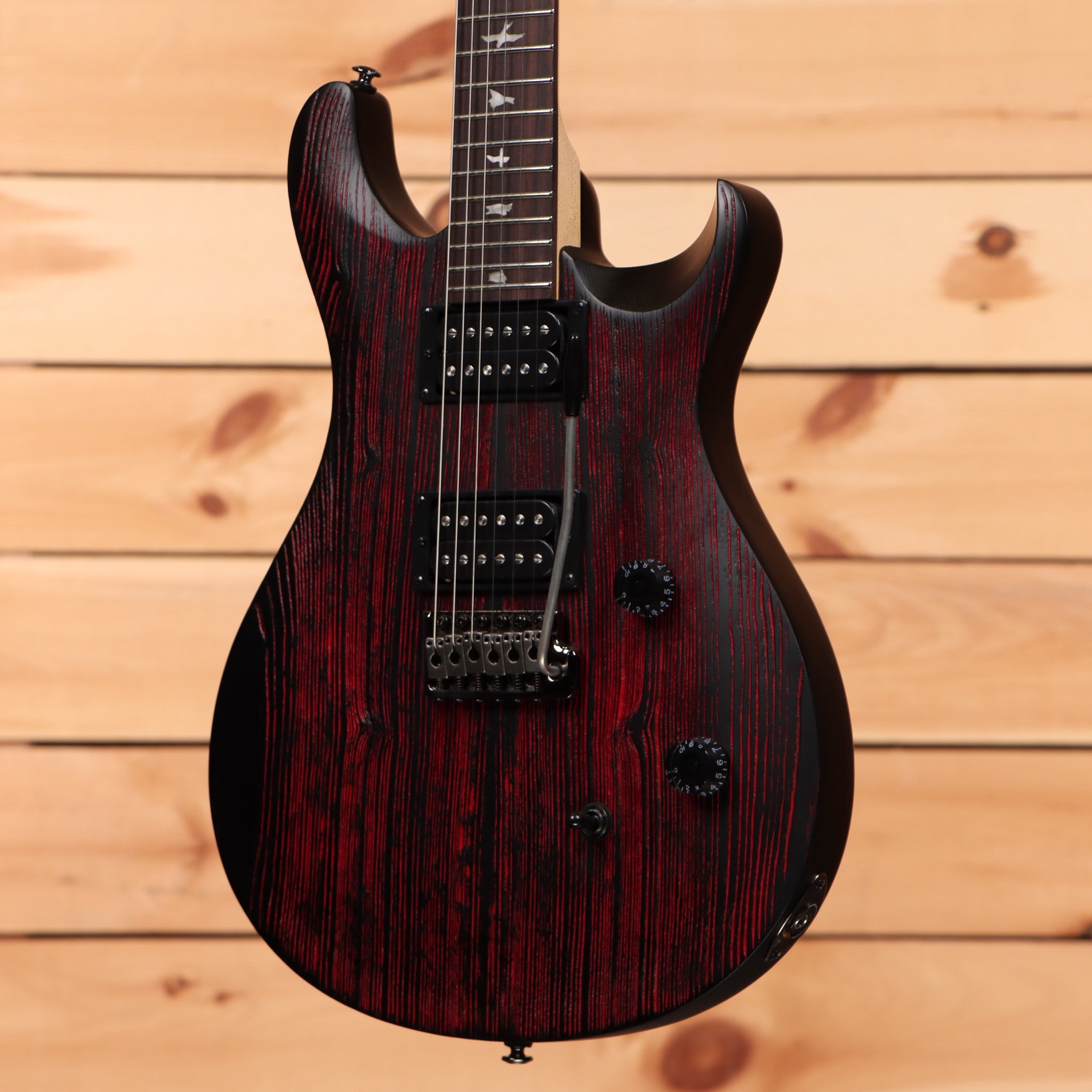 Paul Reed Smith Limited SE CE 24 electric guitar sandblasted red with dual humbuckers