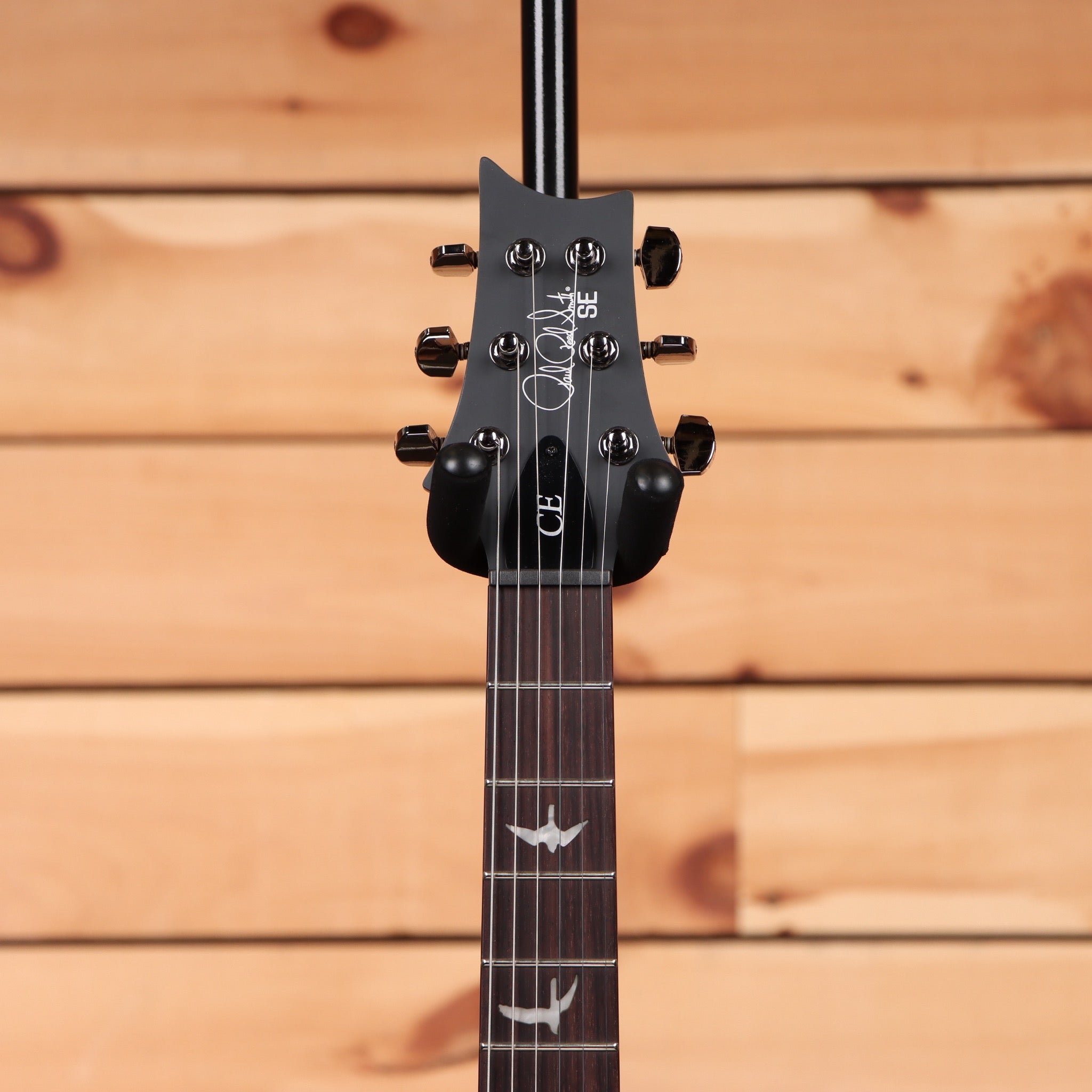 Paul Reed Smith Limited SE CE 24 Sandblasted Red electric guitar with bird inlays and black hardware