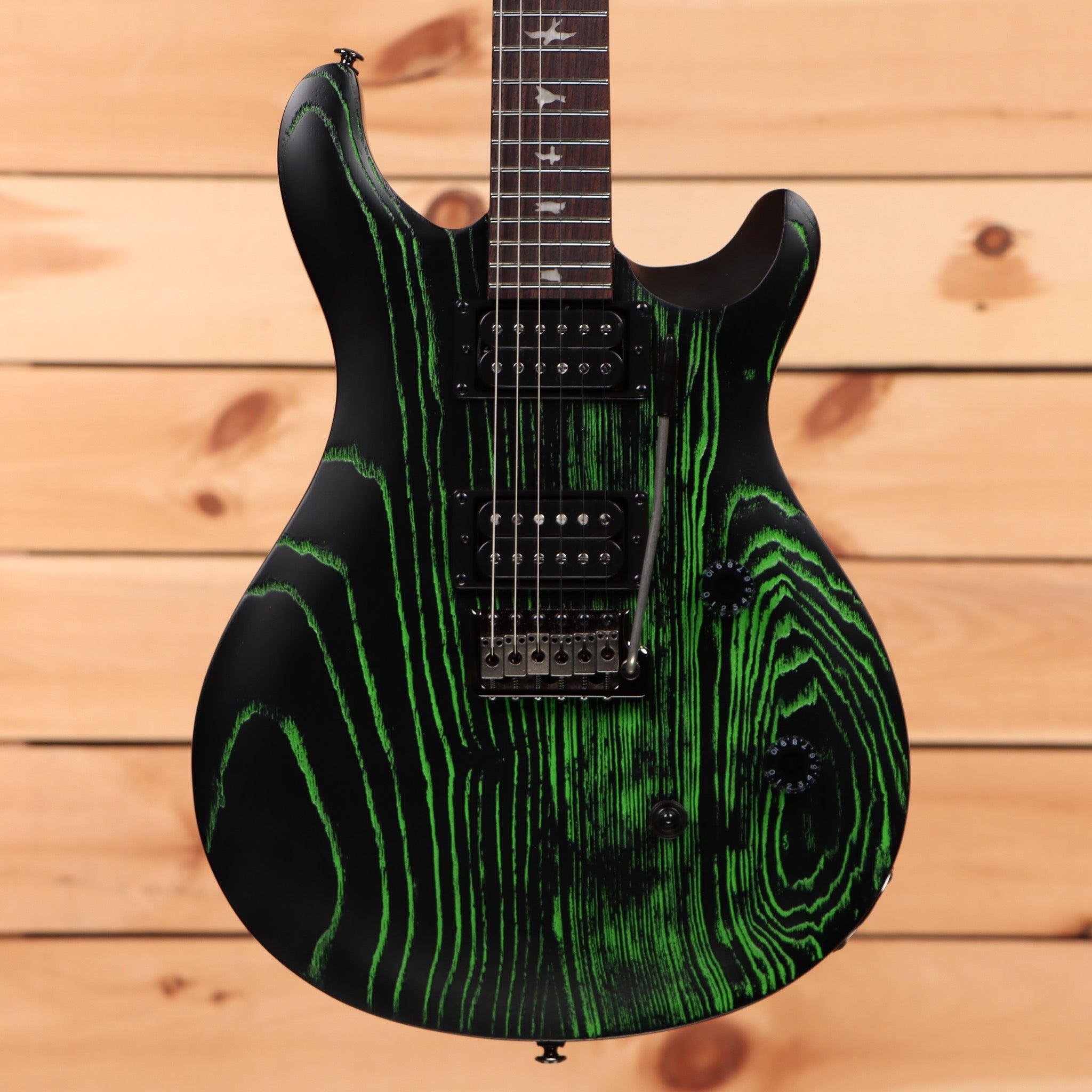 Paul Reed Smith Limited SE CE 24 electric guitar sandblasted green with dual humbuckers and rosewood fretboard