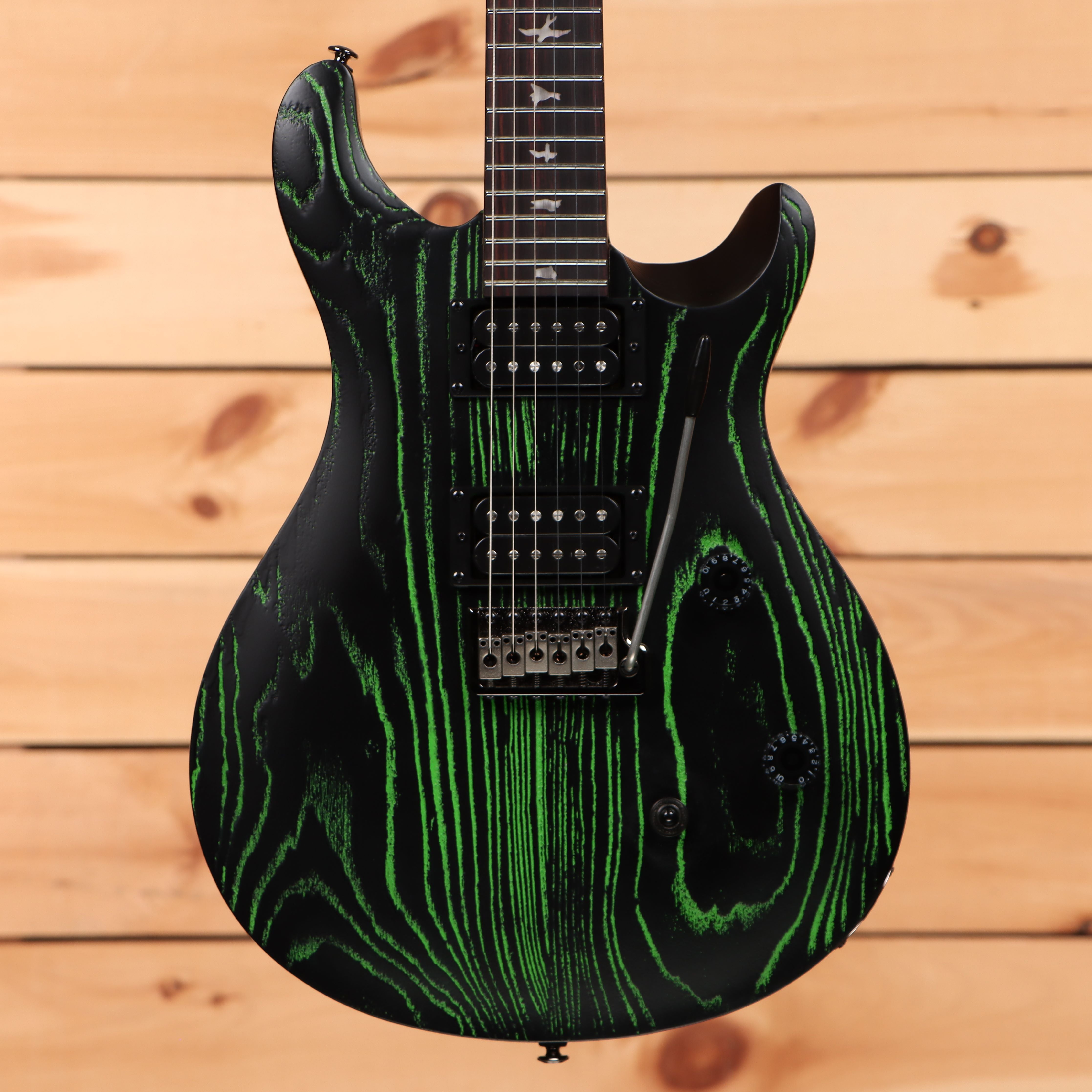 Paul Reed Smith Limited SE CE 24 electric guitar sandblasted green with dual humbuckers and cutaway body