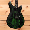 Paul Reed Smith Limited SE CE 24 electric guitar sandblasted green with humbucker pickups and tremolo bridge