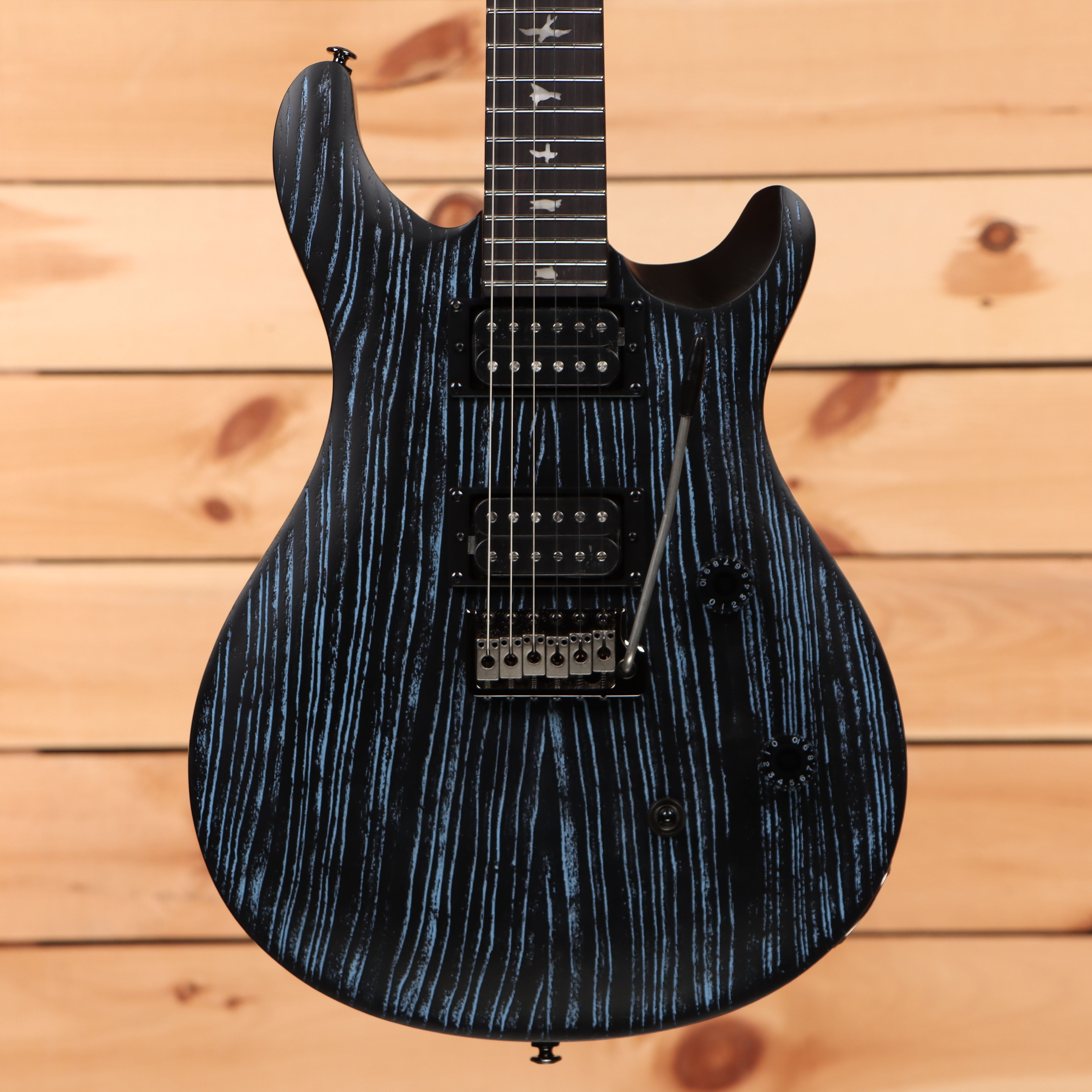 Paul Reed Smith Limited SE CE 24 electric guitar sandblasted blue with dual humbuckers and maple neck