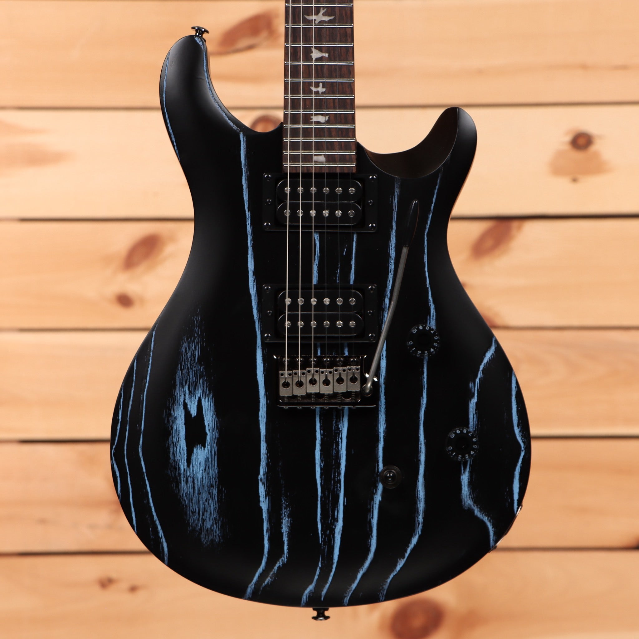 Paul Reed Smith Limited SE CE 24 electric guitar sandblasted blue with dual humbucker pickups