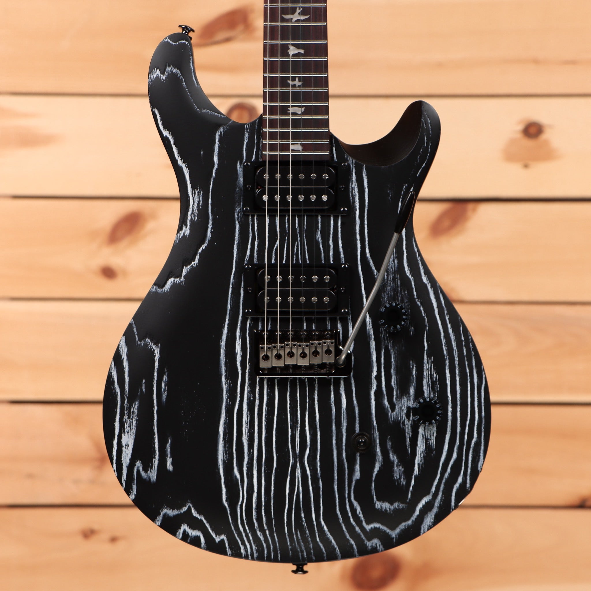 Paul Reed Smith Limited SE CE 24 electric guitar sandblasted white with dual humbuckers and PRS bird inlays