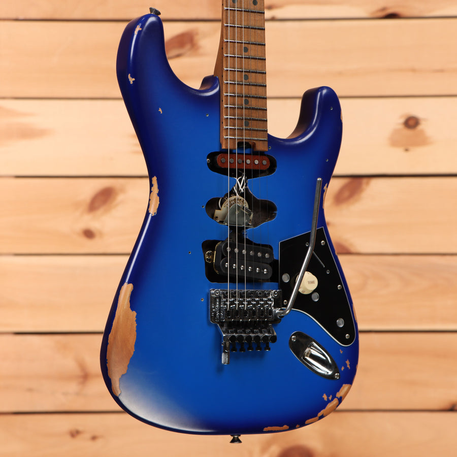 EVH Limited Frankenstein Relic Series electric guitar Blueburst with Floyd Rose tremolo bridge