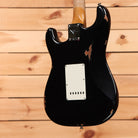 Fender Custom Shop Righteous Reissue Late 1962 Stratocaster relic aged black sparkle electric guitar with white pickguard