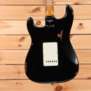 Fender Custom Shop Righteous Reissue Late 1962 Stratocaster relic aged black sparkle electric guitar with white pickguard