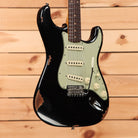Fender Custom Shop Righteous Reissue Late 1962 Stratocaster electric guitar Aged Black Sparkle relic with mint green pickguard