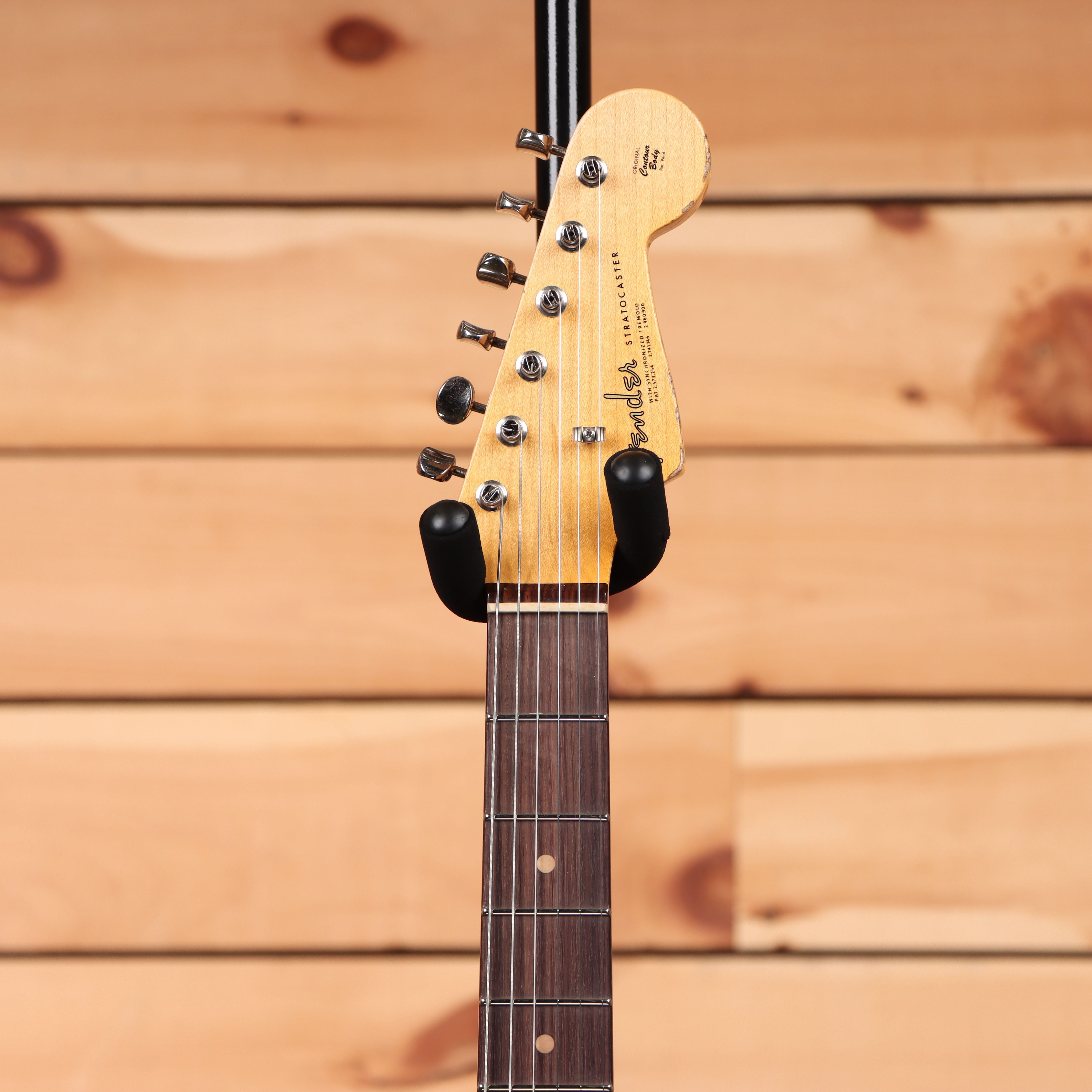 Fender Custom Shop Righteous Reissue Late 1962 Stratocaster electric guitar Aged Black Sparkle with maple neck