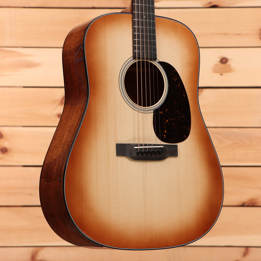 Martin Custom Shop D18 dreadnought acoustic guitar toasted burst finish with tortoiseshell pickguard