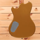 Powers Electric A-Type Hardtail golden yellow metallic electric guitar with carbon fiber pickguard