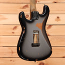 EVH Limited Frankenstein Relic Series electric guitar Silverburst with relic finish and single-coil pickups