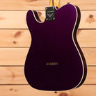Fender Custom Shop Limited Reverse 1950s Telecaster Custom Relic electric guitar faded aged purple metallic with white binding