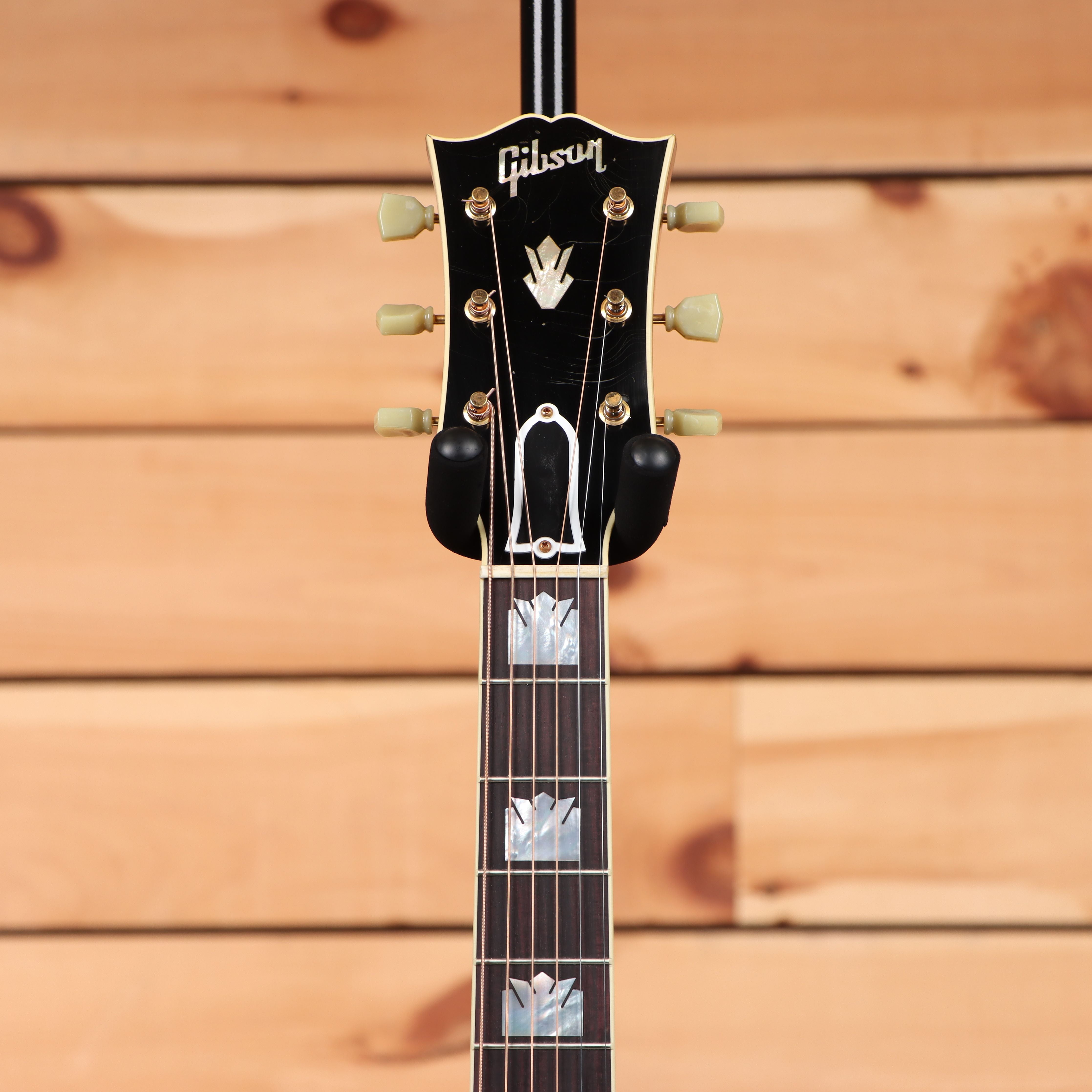 Gibson 1957 SJ200 light-aged vintage sunburst jumbo acoustic guitar with maple neck and gold tuners