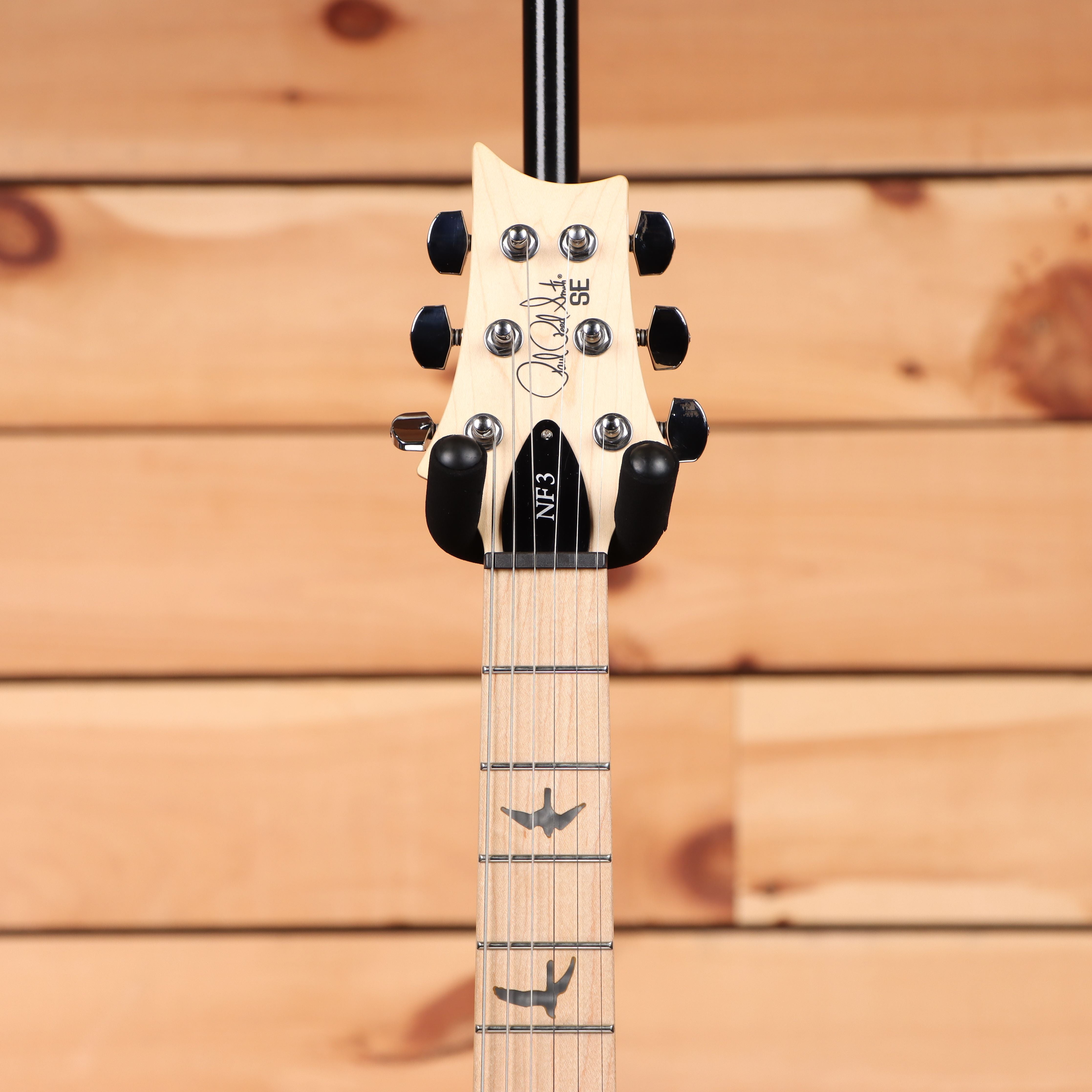 Paul Reed Smith SE NF3 electric guitar Maple White Pearl with bird inlays and black hardware