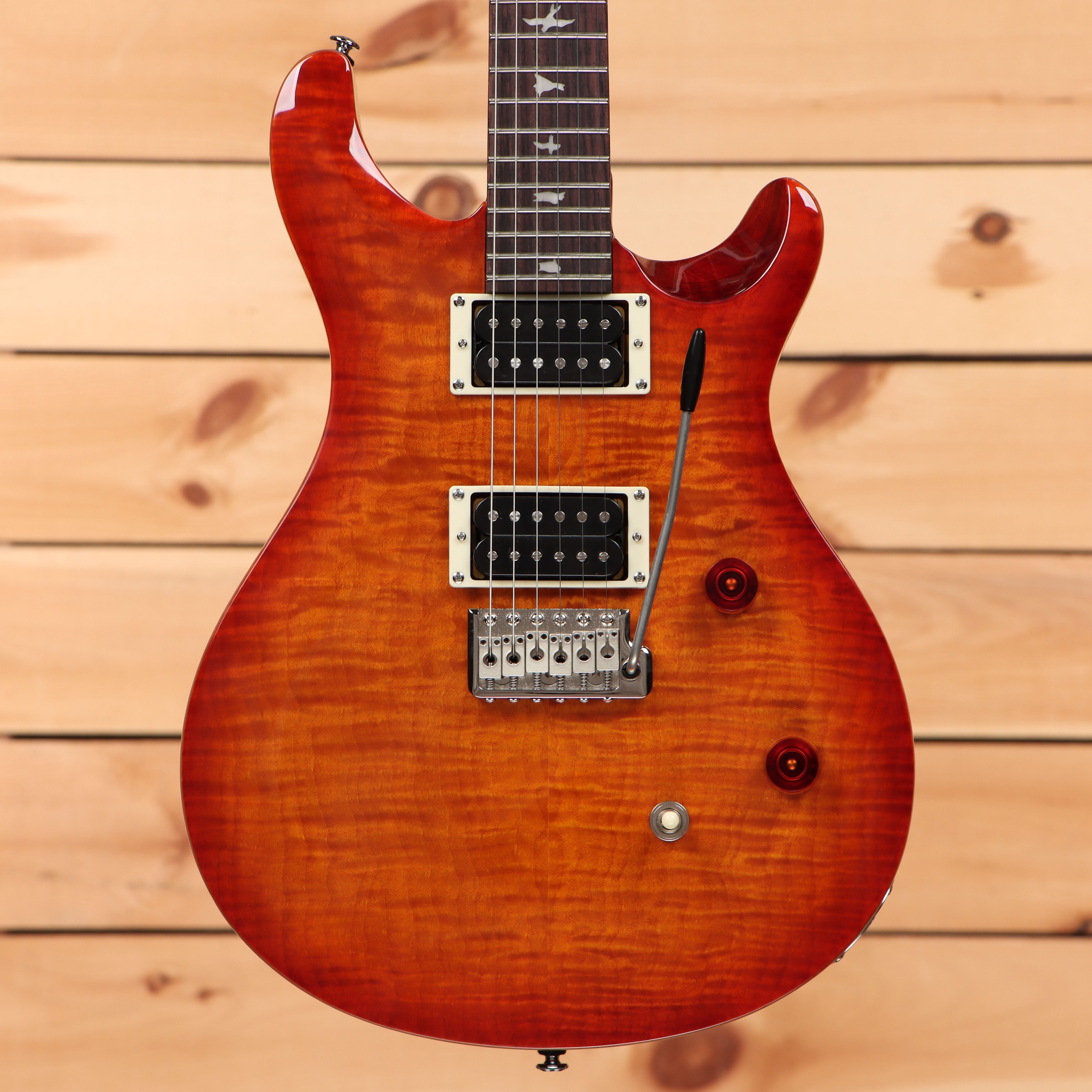 Paul Reed Smith SE CE24 vintage sunburst electric guitar with flamed maple top and dual humbuckers