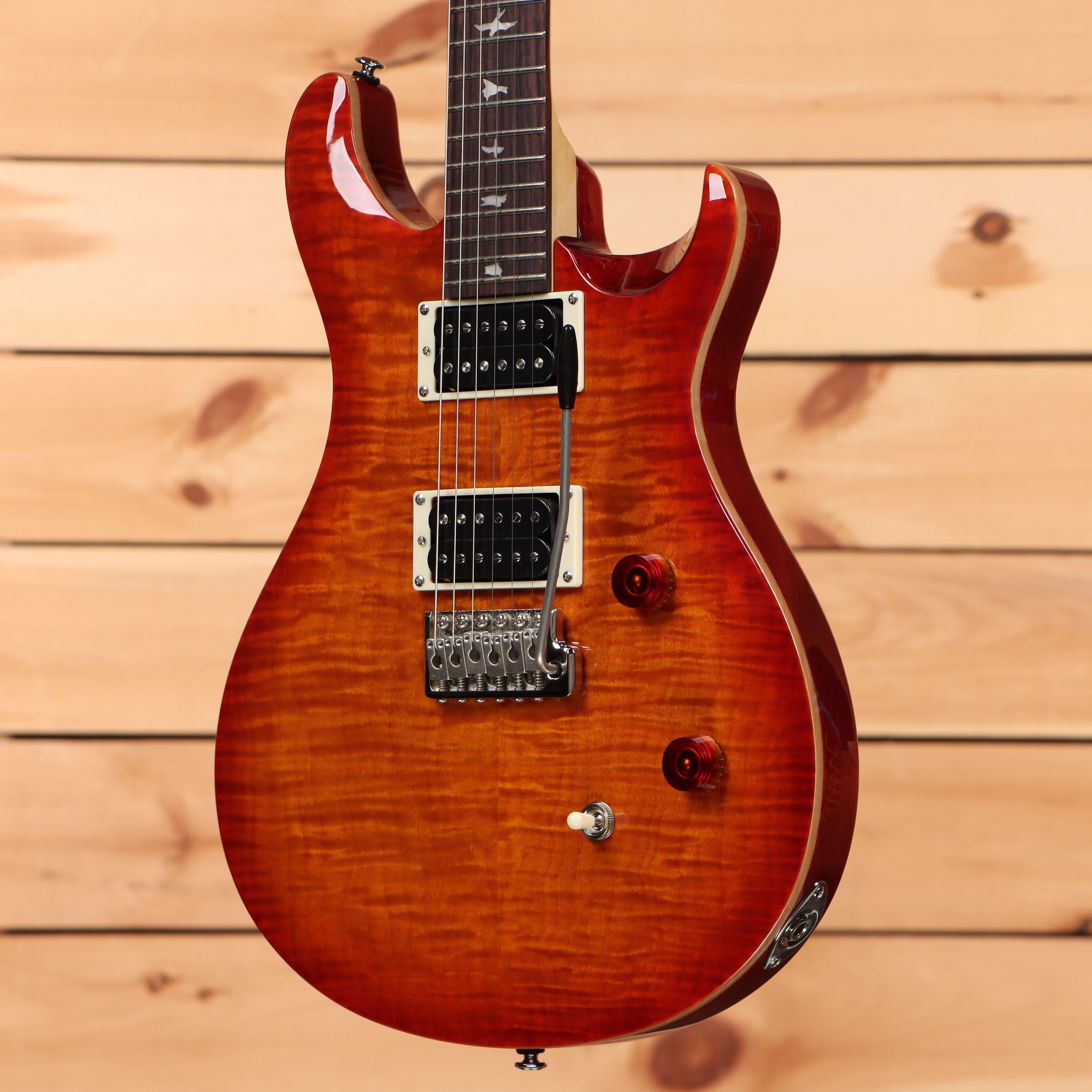 Paul Reed Smith SE CE24 Vintage Sunburst electric guitar with flamed maple top and dual humbucker pickups