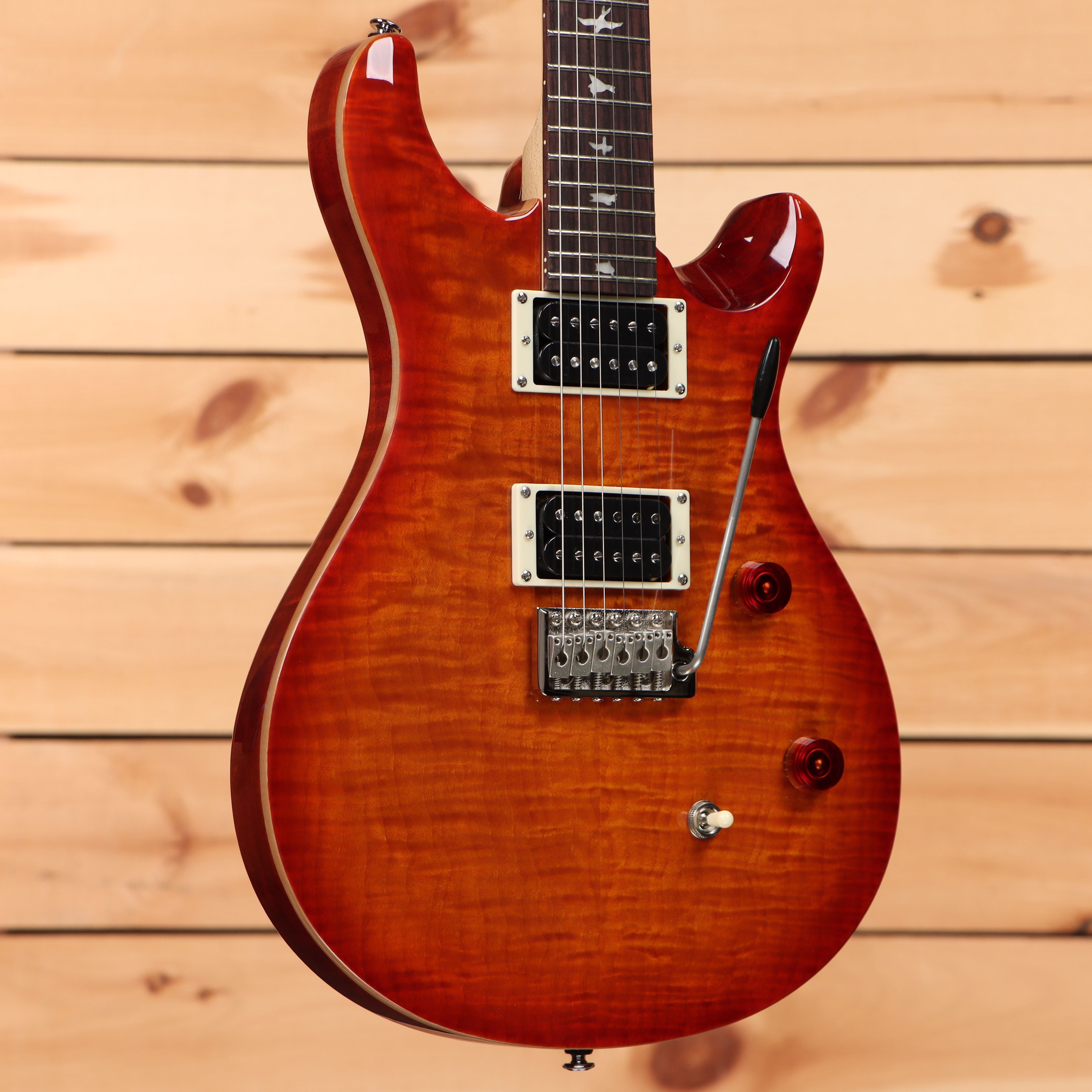 Paul Reed Smith SE CE24 Vintage Sunburst electric guitar with flamed maple top and dual humbucker pickups