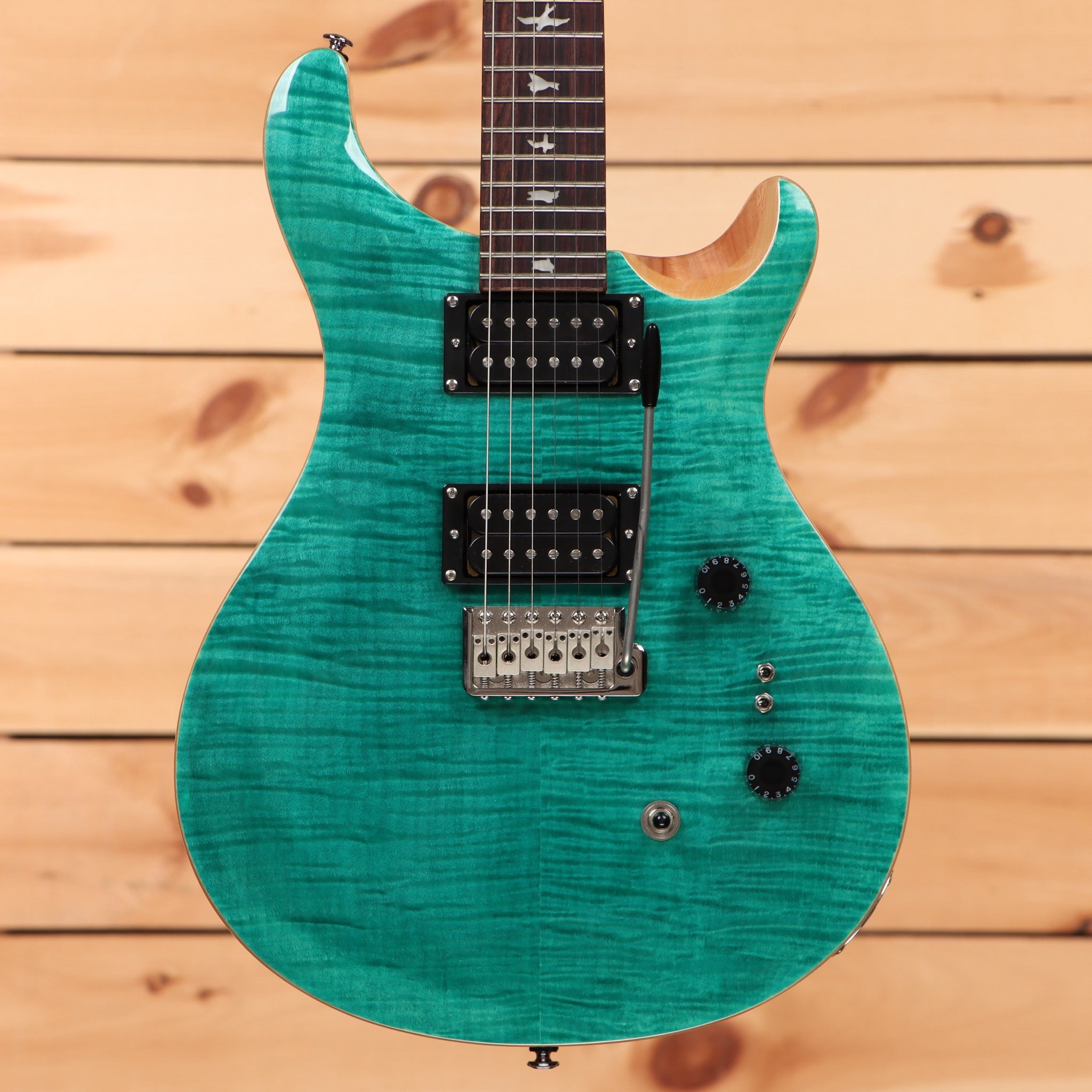 Paul Reed Smith SE Custom 2408 electric guitar turquoise flamed maple top dual humbuckers