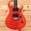 Paul Reed Smith SE Custom 2408 electric guitar Blood Orange flamed maple top with dual humbuckers