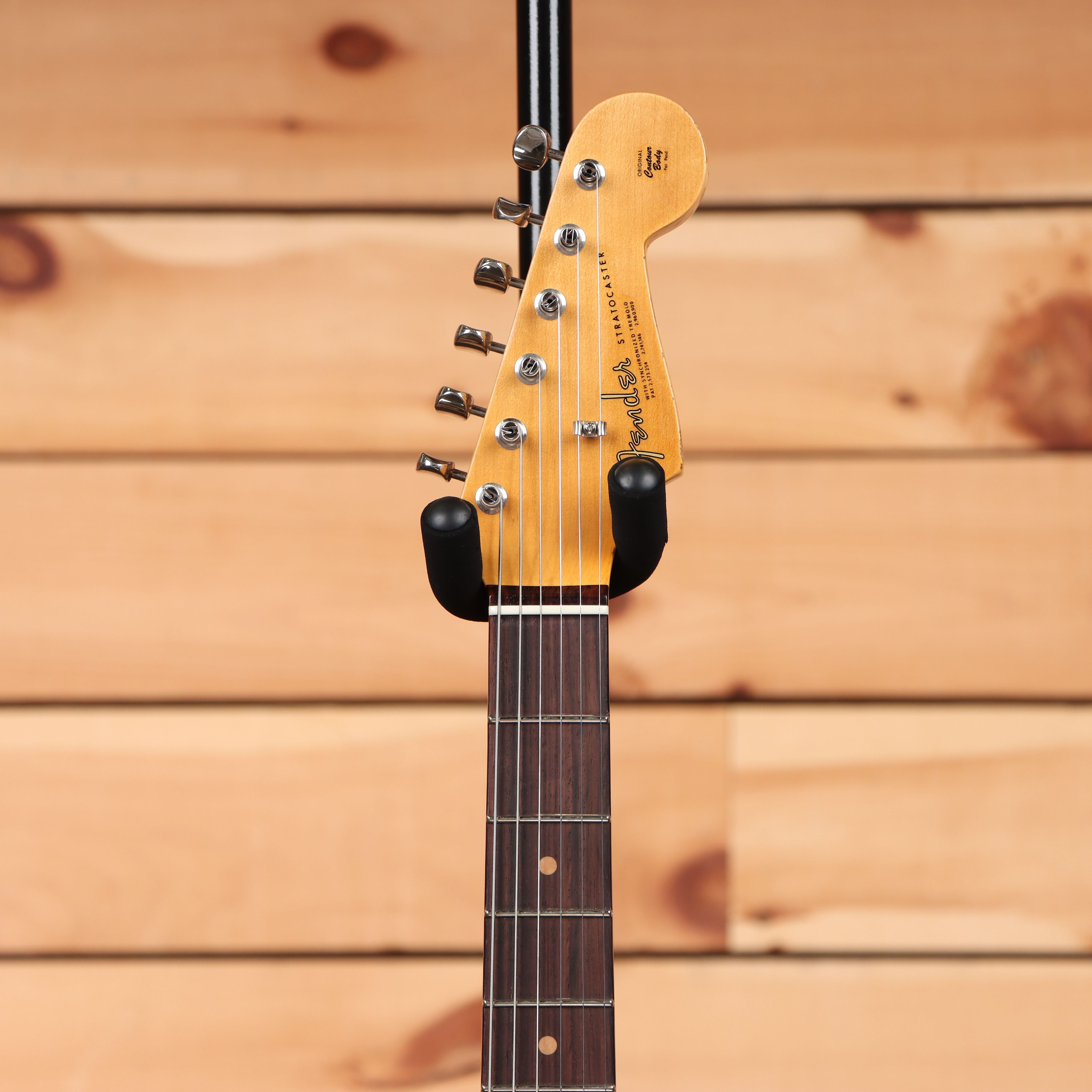 Fender Custom Shop Righteous Reissue Late 1962 Stratocaster relic aged holoflake rosewood electric guitar with single-coil pickups