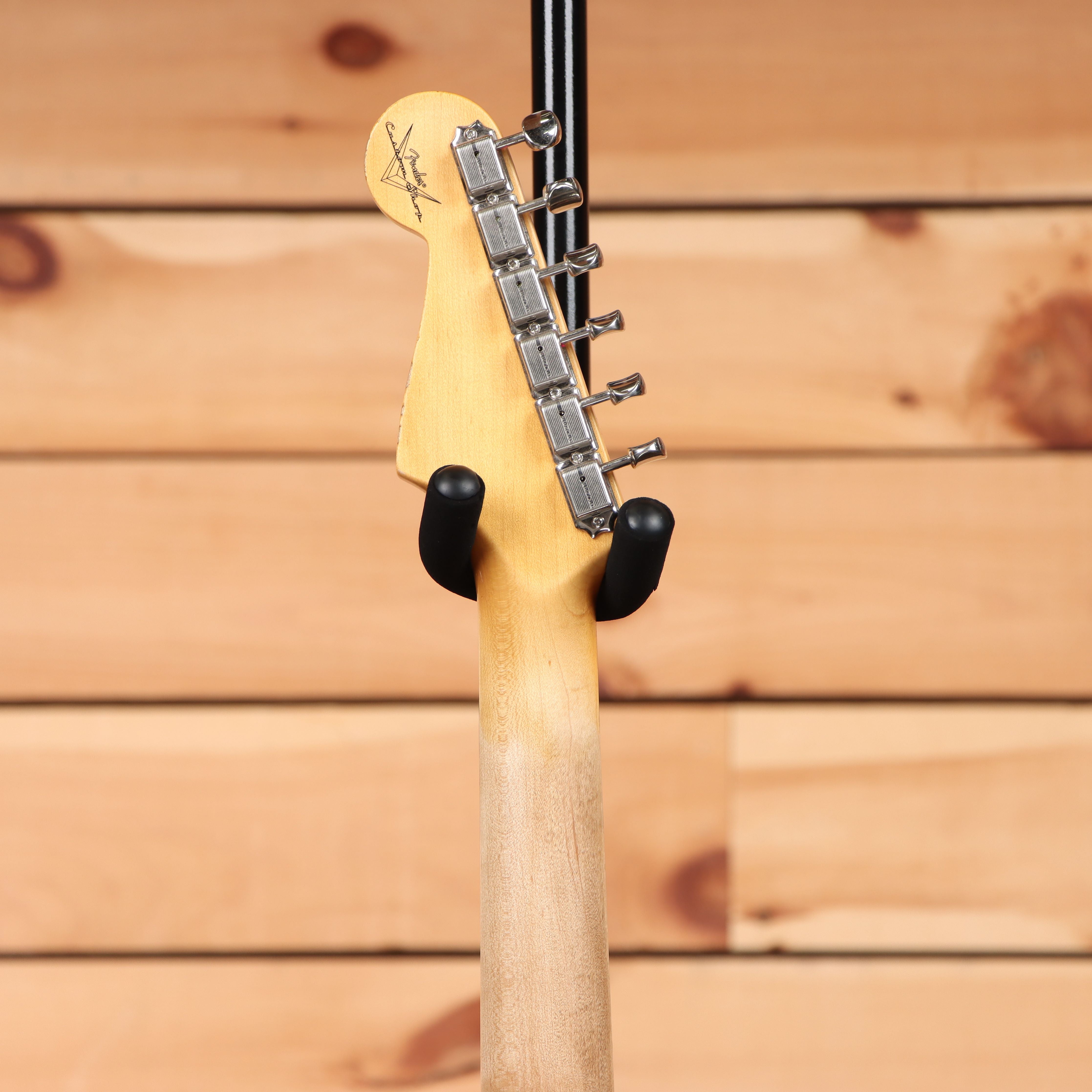 Fender Custom Shop Righteous Reissue Late 1962 Stratocaster relic aged Holoflake Rosewood electric guitar with chrome tuning machines