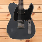Fender Custom Shop Limited HS Telecaster electric guitar Aged Charcoal Frost Metallic relic finish with single-coil pickups