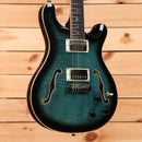 Paul Reed Smith SE Hollowbody II Piezo semi-hollow electric guitar Peacock Blue Burst with f-holes and dual humbuckers