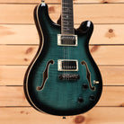 Paul Reed Smith SE Hollowbody II Piezo semi-hollow electric guitar Peacock Blue Burst with f-holes and dual humbuckers